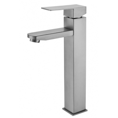 Смеситель для умывальника Fmark FS8111Q, высокий излив, однорычажный, графит купить в интернет магазине Санрай73