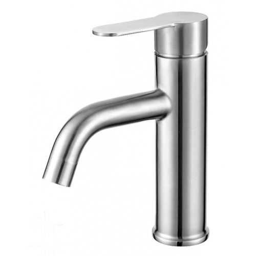 Смеситель для умывальника Fmark FS8201, низкий излив, однорычажный, сатин купить в интернет магазине Санрай73