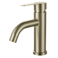 Смеситель для умывальника Fmark FS8201C, низкий излив, однорычажный, матовое золото