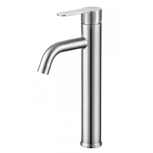 Смеситель для умывальника Fmark FS8211, высокий излив, однорычажный, сатин купить в интернет магазине Санрай73