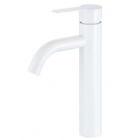 Смеситель для умывальника Fmark FS8211W, высокий излив, однорычажный, белый