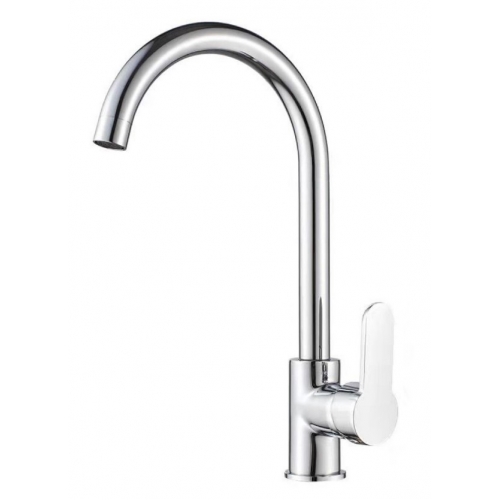 Смеситель для кухни Fmark FS8232, высокий излив, однорычажный, сатин купить в интернет магазине Санрай73