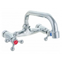 Смеситель для кухни Frap F4708 настенный, двухвентильный, П-излив