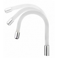 Излив для смесителя для кухни FRAP W03 гибкий, белый, для смесителей F4053, F4153, F4253