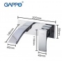 Смеситель для раковины Gappo G1007-2, встраиваемый, хром