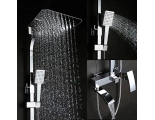 Душевая система GAPPO Jacob G2407 поворотный излив, тропический душ, штанга, ручной душ, хром