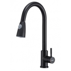 Смеситель для кухни Frap 60991-6, однорычажный, выдвижная лейка, черный