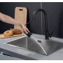 Смеситель для кухни Frap 60991-6, однорычажный, выдвижная лейка, черный