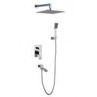 Душевая система GAPPO G7107 скрытый монтаж, поворотный излив, тропический душ, лейка, хром