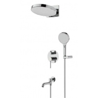 Душевая система GAPPO G06 G7106 скрытый монтаж, поворотный излив, тропический душ, лейка, хром
