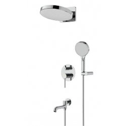 Душевая система GAPPO G06 G7106 скрытый монтаж, поворотный излив, тропический душ, лейка, хром