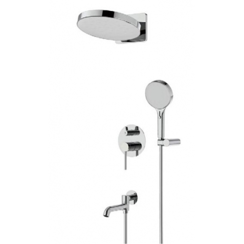 Душевая система GAPPO G06 G7106 скрытый монтаж, поворотный излив, тропический душ, лейка, хром купить в интернет магазине Санрай73