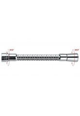 Шланг для душа GAPPO G44 усиленный в двойной оплетке, 150 см, вращение 360, хром