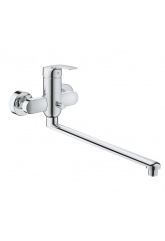 Смеситель для ванны GROHE Eurosmart, однорычажный, длинный поворотный излив, хром