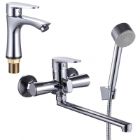 Комплект 2 в 1 Higashi HG07-Set для ванны, для умывальника, хром