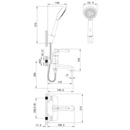 Смеситель для ванны Iddis Oxford OXFSB02i02 однорычажный, поворотный излив, хром