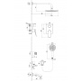 Душевой комплект Lemark Bronx LM3722GM встраиваемый, тропический душ, излив, лейка, графит