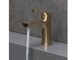 Смеситель для раковины Lemark Ursus LM7206BG однорычажный, с донным клапаном Click/Clack, золотой