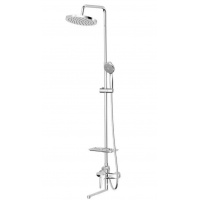 Душевая система Lemark Linara LM0462CF, однорычажная, излив, тропический душ, штанга, лейка