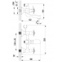 Смеситель для ванны Lemark Partner LM6542C, двухвентильный, короткий излив, с ручной лейкой