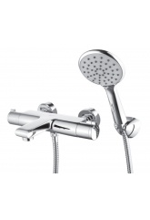 Смеситель для ванны Lemark Yeti LM7832C, термостатический, короткий излив, ручной душ