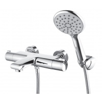 Смеситель для ванны Lemark Yeti LM7832C, термостатический, короткий излив, ручной душ