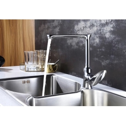 Смеситель для кухни Lemark Nero LM0205C, однорычажный, высокий Г-излив, хром