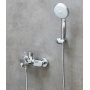 Смеситель для ванны Lemark Point LM0314C, однорычажный, короткий излив, с ручной лейкой, хром