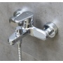 Смеситель для ванны Lemark Point LM0314C, однорычажный, короткий излив, с ручной лейкой, хром