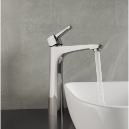 Смеситель для раковины Lemark Evitta LM0509C, однорычажный, высокий Г-излив, хром