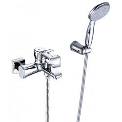 Смеситель для ванны Lemark Evitta LM0514C, однорычажный, короткий излив, с ручной лейкой