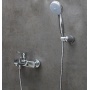Смеситель для ванны Lemark Selena LM0812C, однорычажный, короткий излив, с ручной лейкой, хром