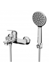 Смеситель для ванны Lemark plus Advance LM1214C, однорычажный, короткий излив, с ручной лейкой, хром