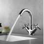 Смеситель для раковины Lemark Standard LM2107C, двухвентильный, U-излив, хром