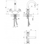 Смеситель для раковины Lemark Standard LM2107C, двухвентильный, U-излив, хром