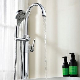 Смеситель для ванны Lemark Atlantiss LM3244C, напольный, однорычажный, с ручной лейкой