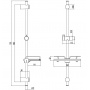 Штанга душевая Lemark LM3775GM, с мыльницей, графит