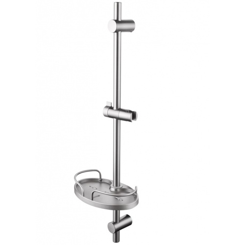 Штанга душевая Lemark LM3775GM, с мыльницей, графит купить в интернет магазине Санрай73