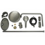 Душевой гарнитур Lemark Bronx LM3788GM, тропический душ, штанга, ручной душ, полочка, графит