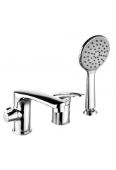 Смеситель для ванны Lemark Luna LM4147C, встраиваемый на борт на 3 отверстия, короткий излив, хром