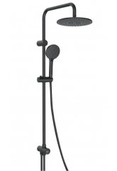 Душевой гарнитур Lemark LM8809BL, тропический душ, штанга, ручной душ, черный матовый