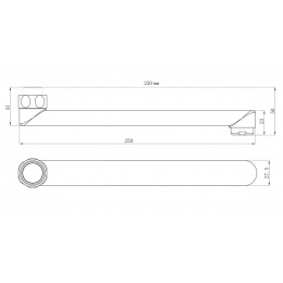 Излив плоский Lemark LM9471C для универсального смесителя, 25 см