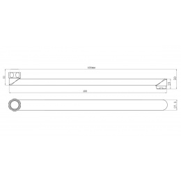 Излив плоский Lemark LM9474C для универсального смесителя, 40 см