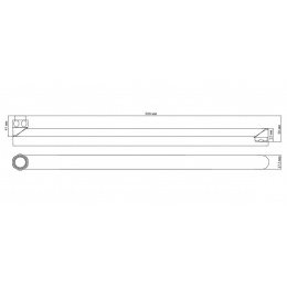 Излив плоский Lemark LM9475C для универсального смесителя, 50 см