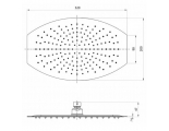 Верхний душ Lemark LM9485S, 1 режим, 320х200 мм, полированная сталь