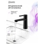 Смеситель для раковины Lemark Ladoga LMF-0712B-BL, однорычажный, средний Г-излив, черный