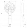 Лейка душевая LEMARK LM8126C, 3 режима, 124 мм, хром
