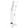 Лейка душевая LEMARK LM1411C, 1 режим, 80 мм