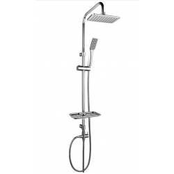 Душевой гарнитур Lemark LM8804C, тропический душ, штанга, ручной душ, полочка
