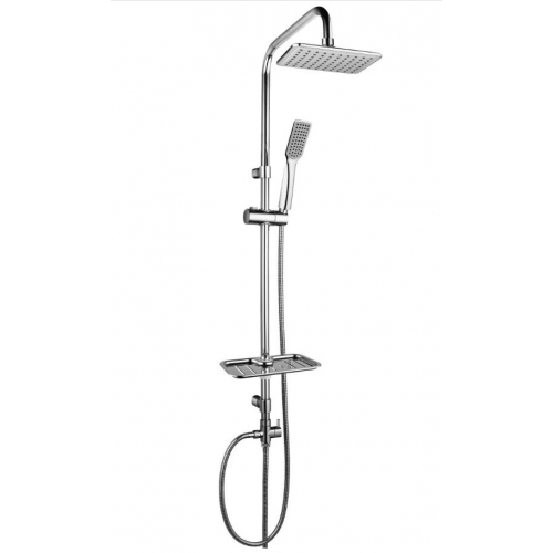 Душевой гарнитур Lemark LM8804C, тропический душ, штанга, ручной душ, полочка купить в интернет магазине Санрай73
